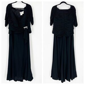 Daymor Couture Black Evening Gown Mother of the Bride Wedding Guest Formal